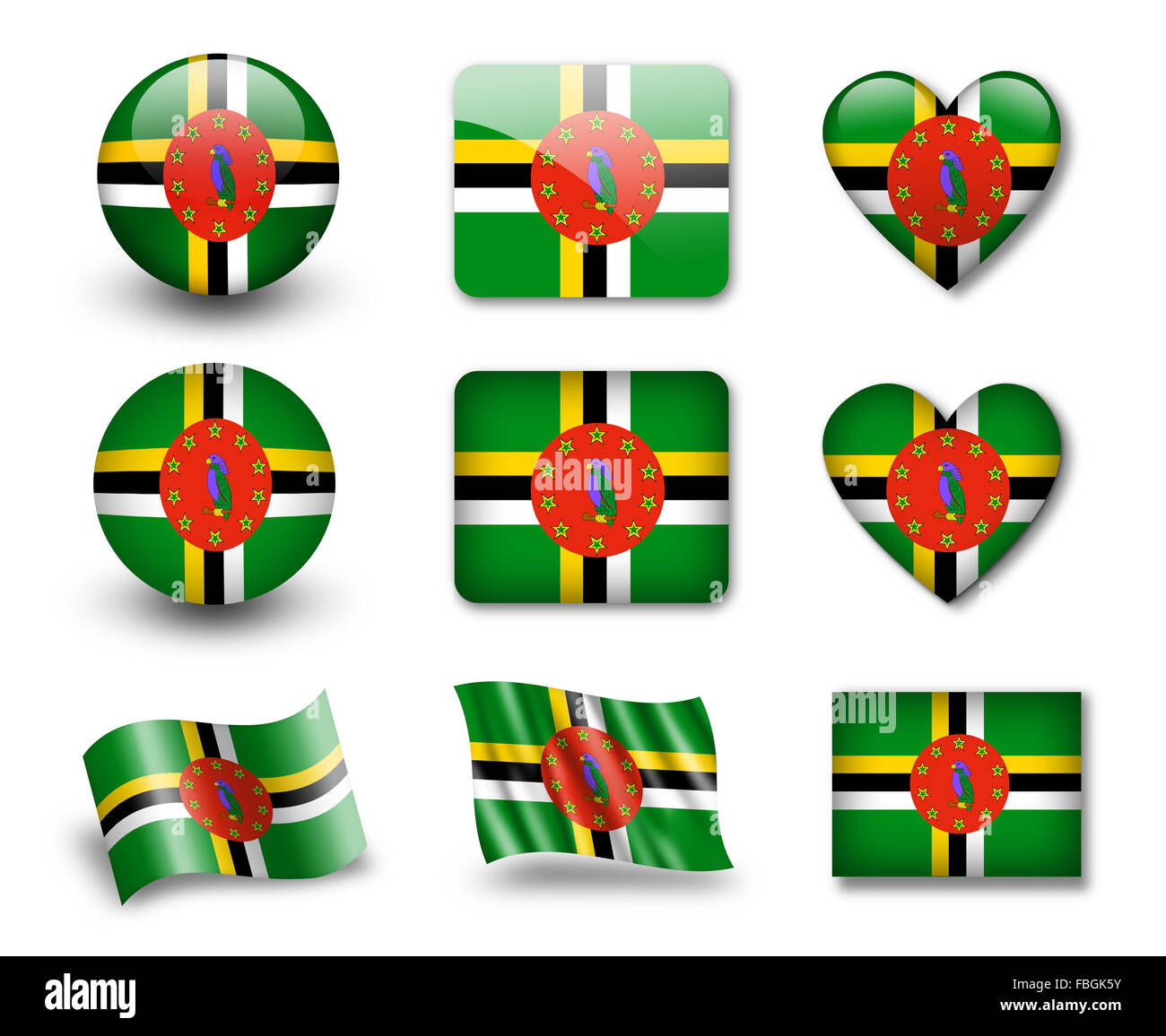 The Dominica flag Stock Photo - Alamy