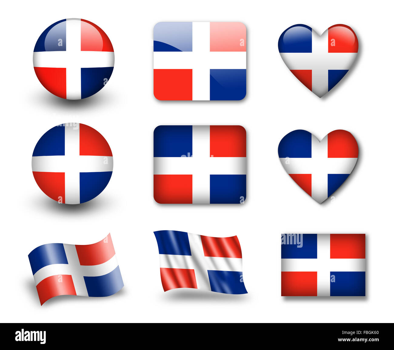 The Dominican Republic flag Stock Photo - Alamy