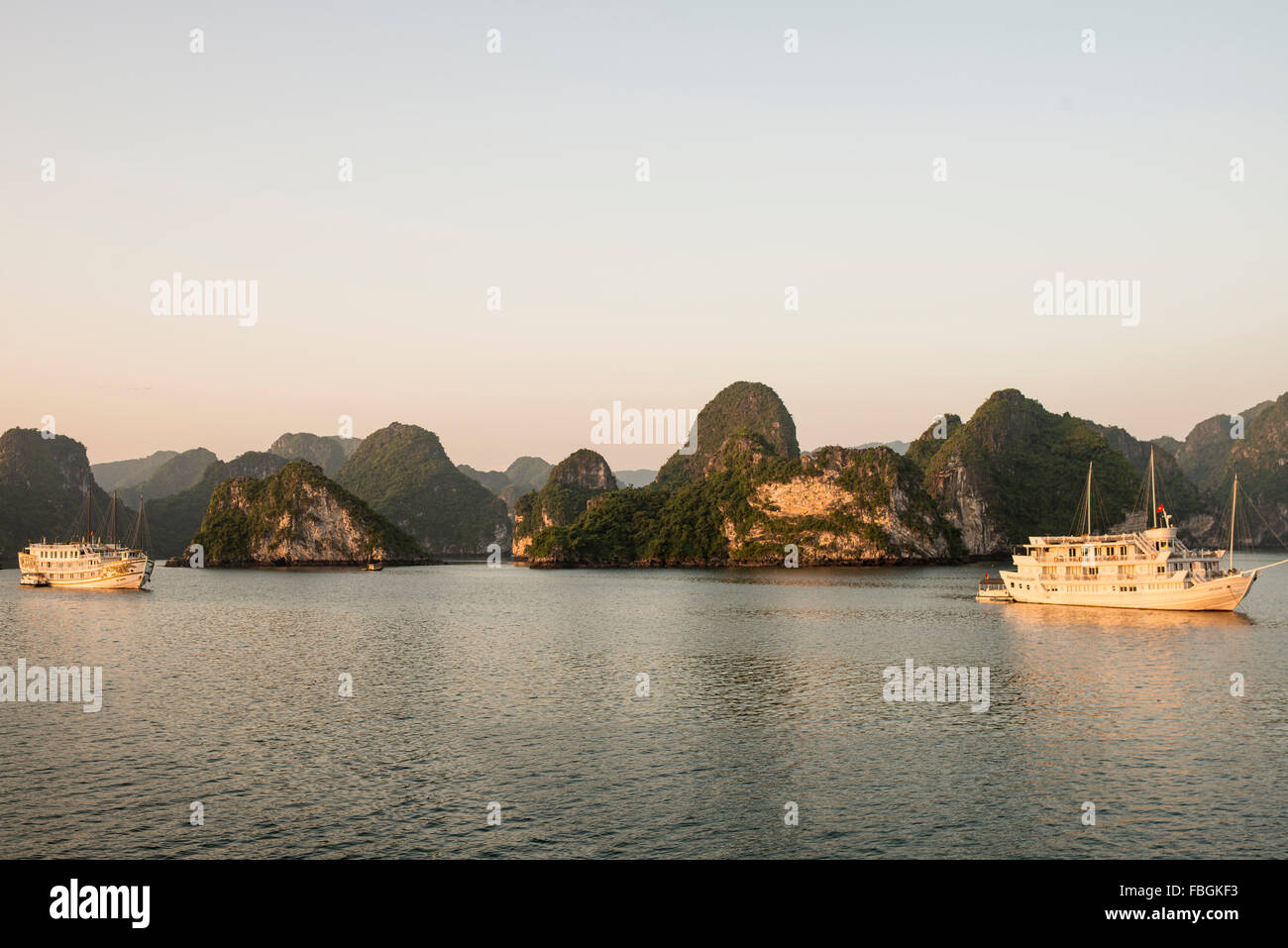 Cruise ships in Halong Bay, Vietnam Stock Photo