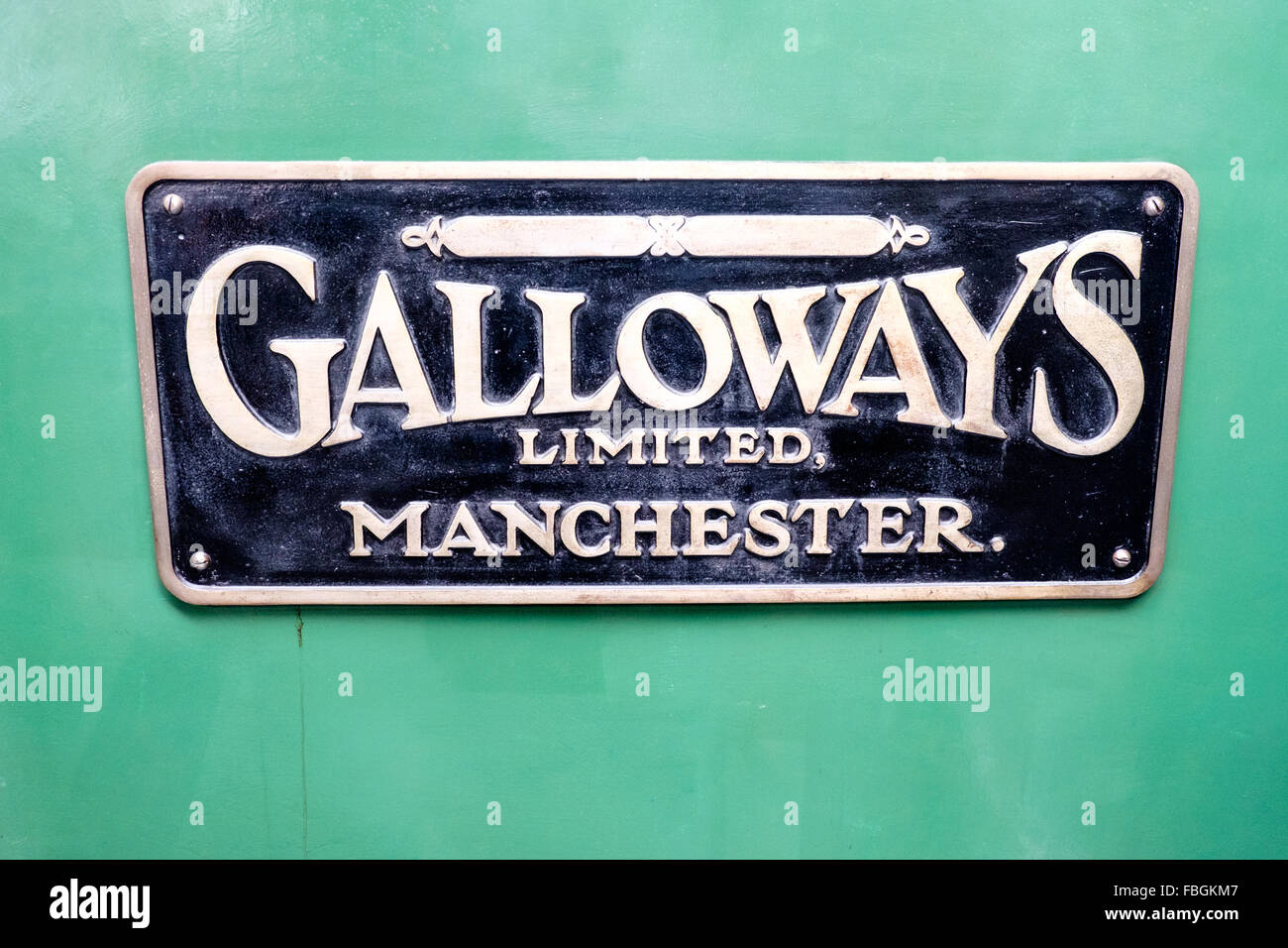 Steam engine manufacturers plate hires stock photography and images