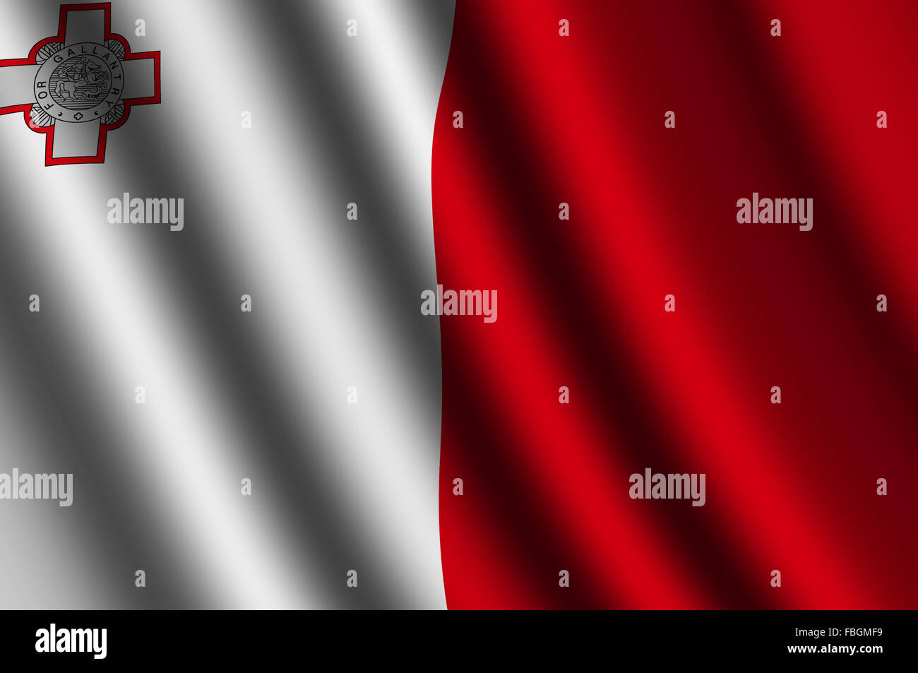 The Maltese flag Stock Photo - Alamy