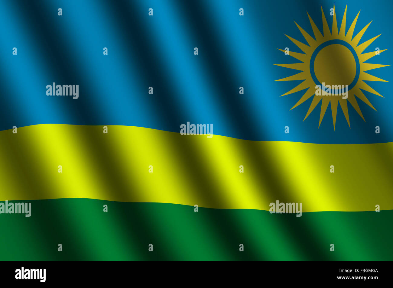 The Rwanda flag Stock Photo - Alamy