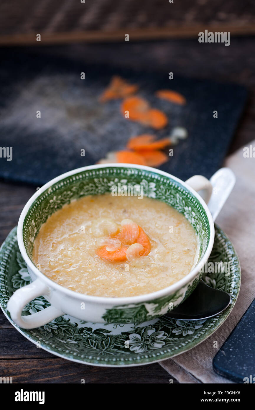 Vegetable cream soup Stock Photo - Alamy