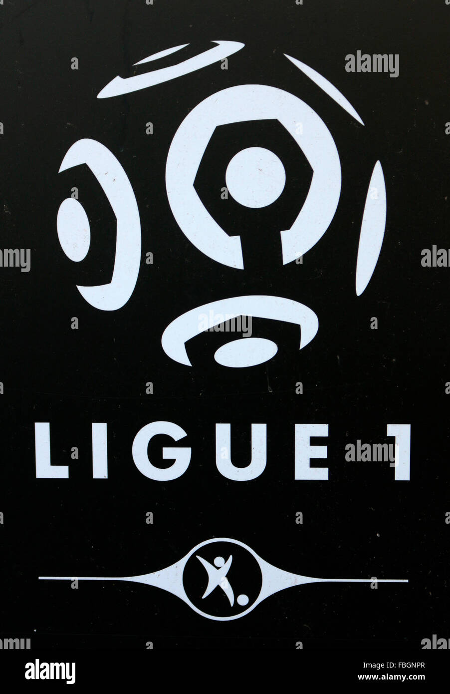 das Logo der Marke 'Ligue 1', Berlin. Stock Photo