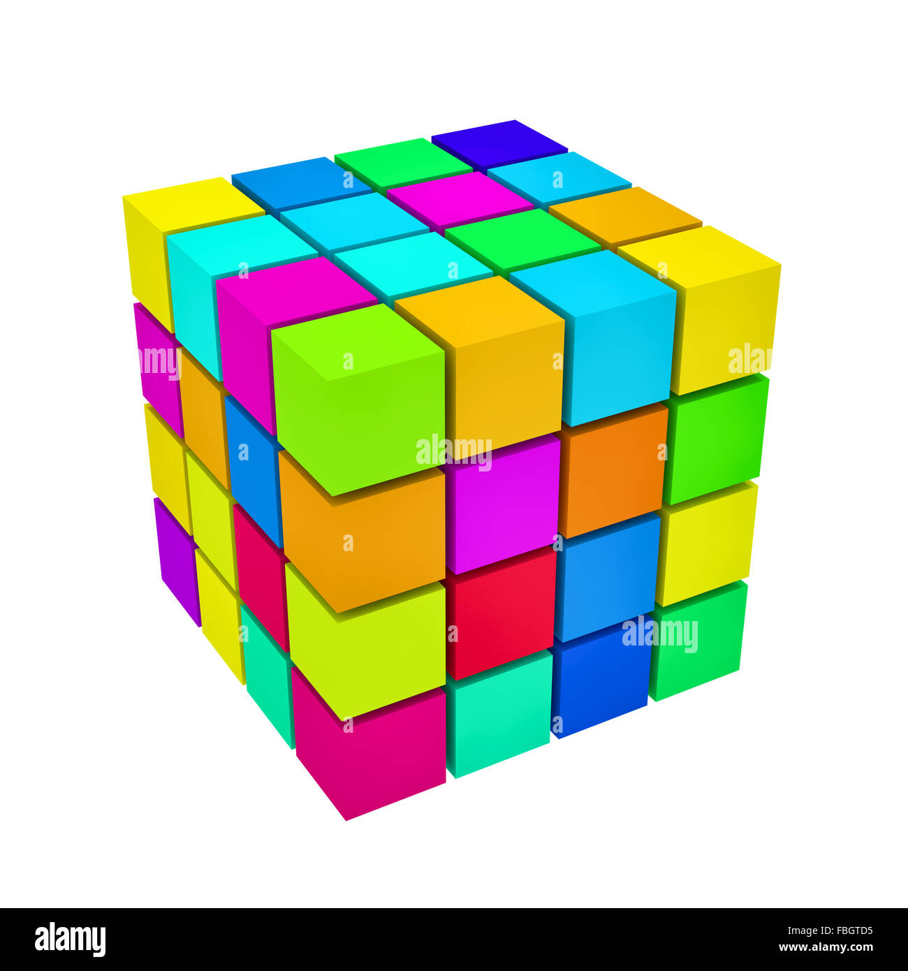 Arrays of cubes. Colorful Cubes Stock Photo