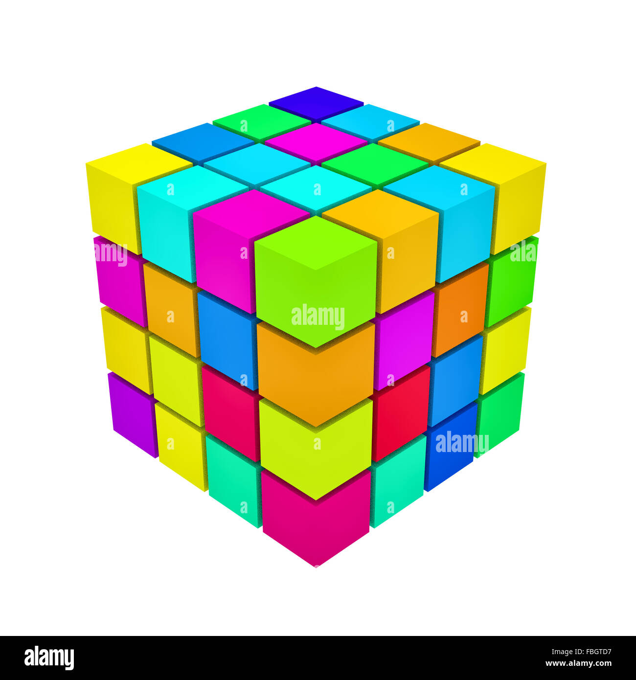 Arrays of cubes. Colorful Cubes Stock Photo