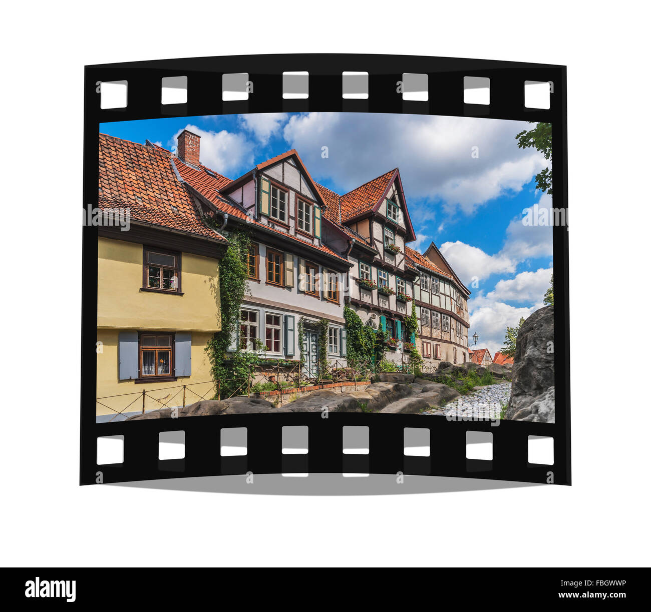 Schlossberg (Castle Hill), Quedlinburg Saxony-Anhalt Germany Europe Stock Photo
