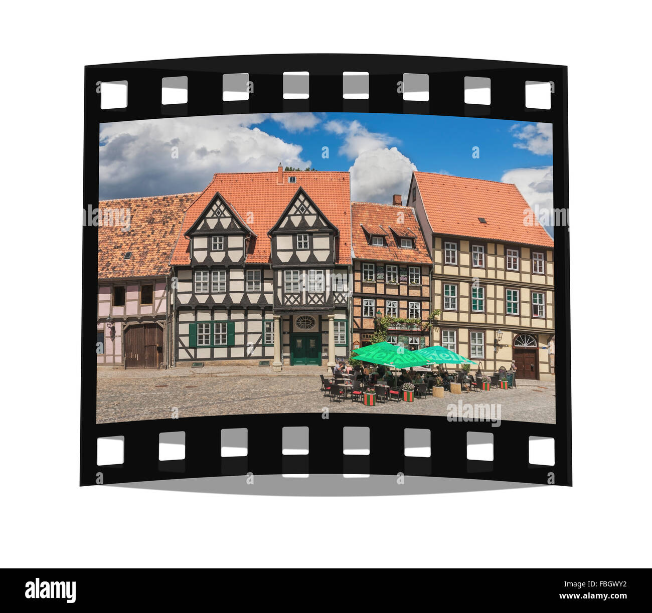 Schlossberg (Castle Hill), Quedlinburg, Saxony-Anhalt, Germany, Europe Stock Photo