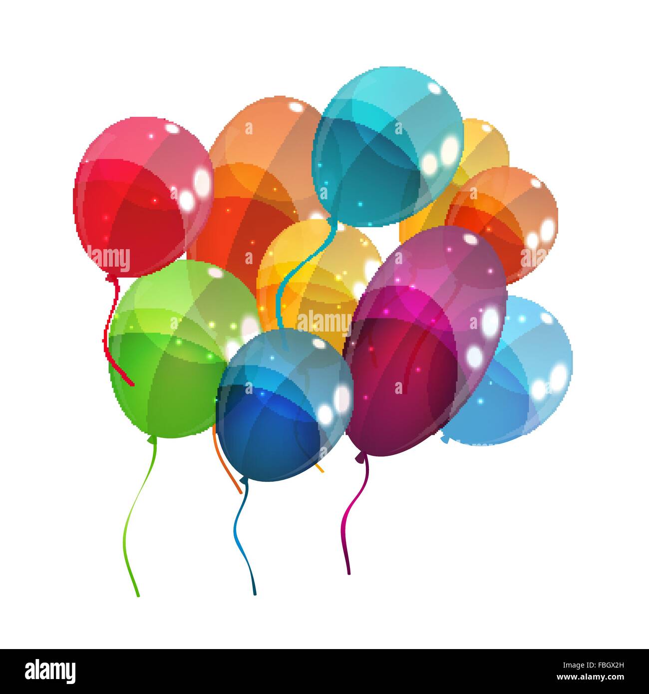 Color Glossy Balloons Background Vector Illustration Stock Vector Image ...