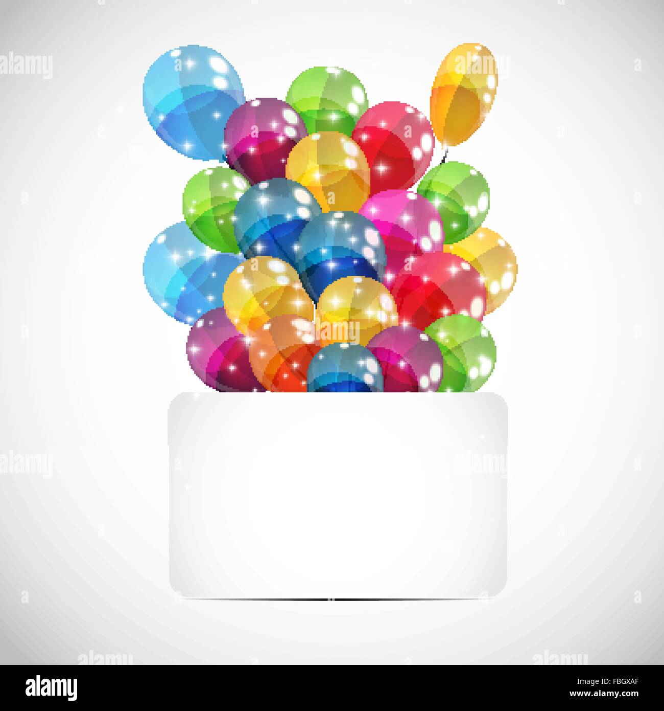 Color Glossy Balloons Background Vector Illustration Stock Vector Image ...