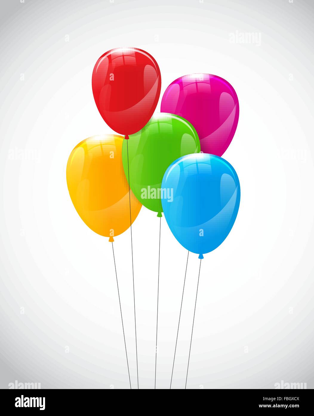 Color Glossy Balloons Background Vector Illustration Stock Vector Image ...