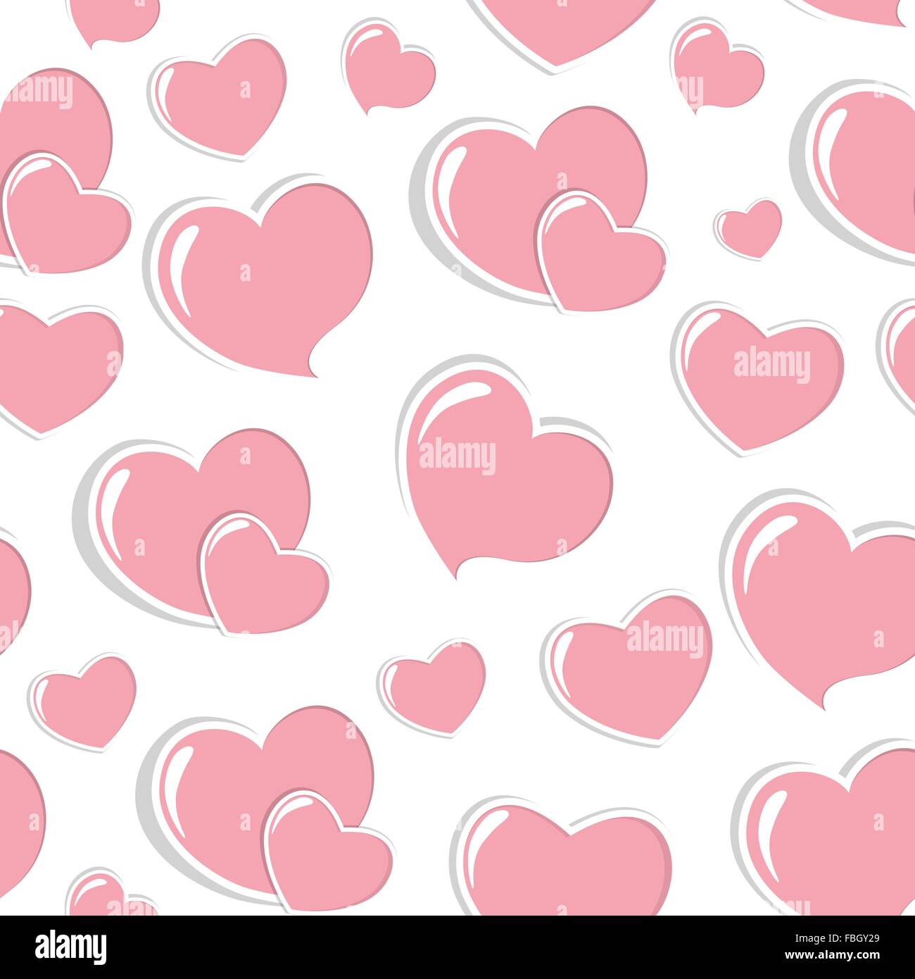 Heart Love Seamless Pattern Background Vector Illustration Stock Vector ...