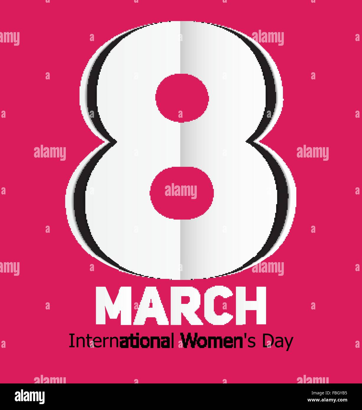 Womens Day Greeting Card 8 March Vector Illustration Stock Vector Image ...