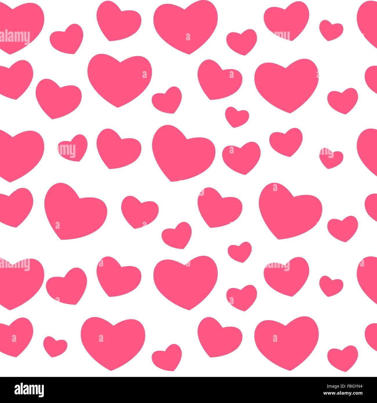 Heart Love Seamless Pattern Background Vector Illustration Stock Vector ...