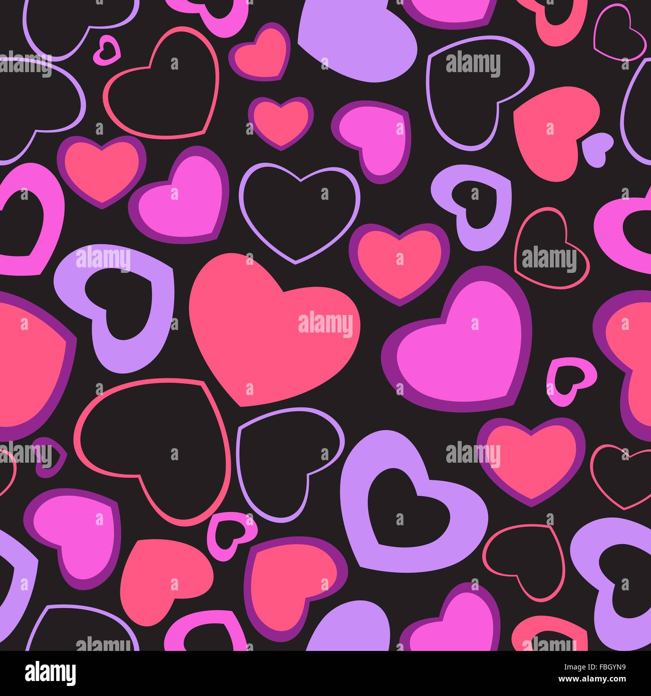 Heart Love Seamless Pattern Background Vector Illustration Stock Vector ...
