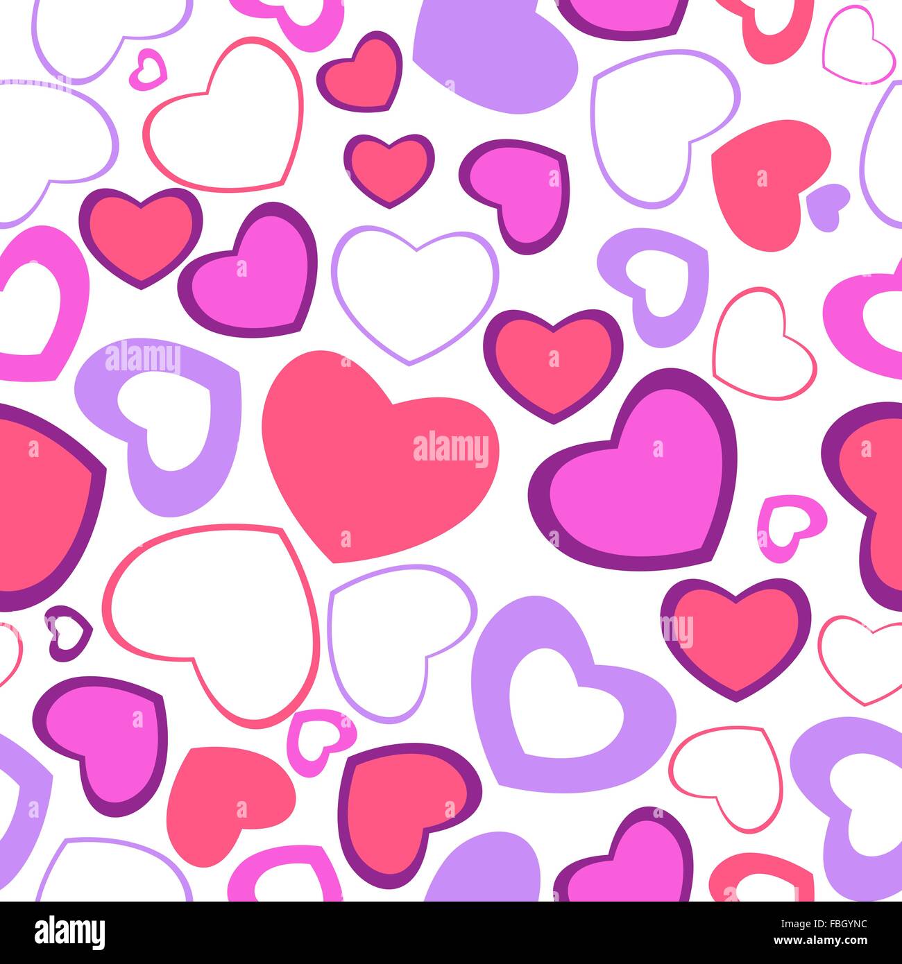 Heart Love Seamless Pattern Background Vector Illustration Stock Vector ...