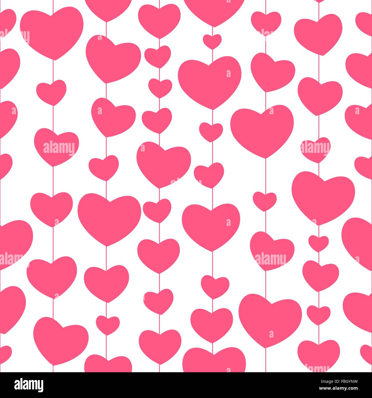 Heart Love Seamless Pattern Background Vector Illustration Stock Vector ...