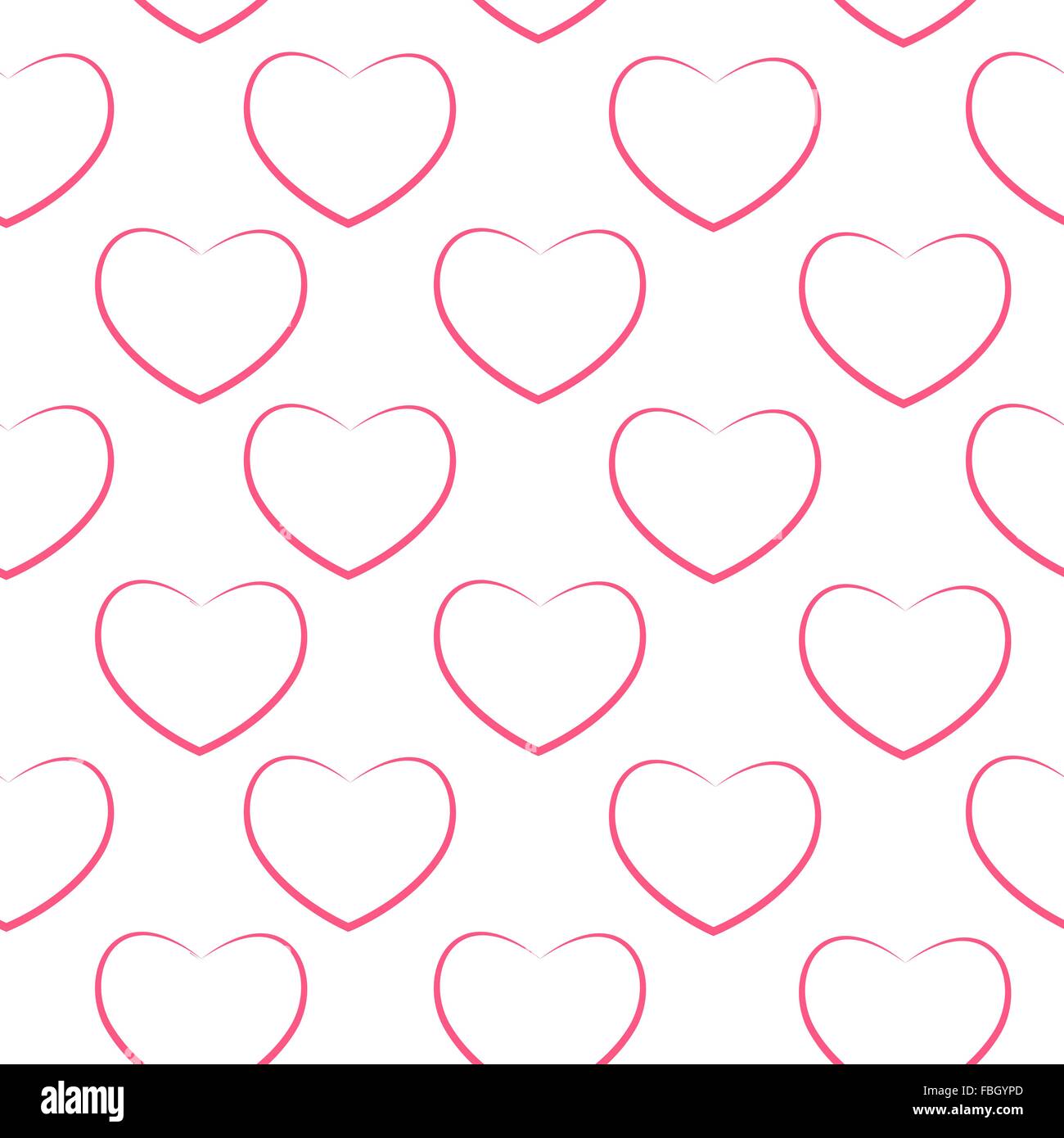 Heart Love Seamless Pattern Background Vector Illustration Stock Vector ...