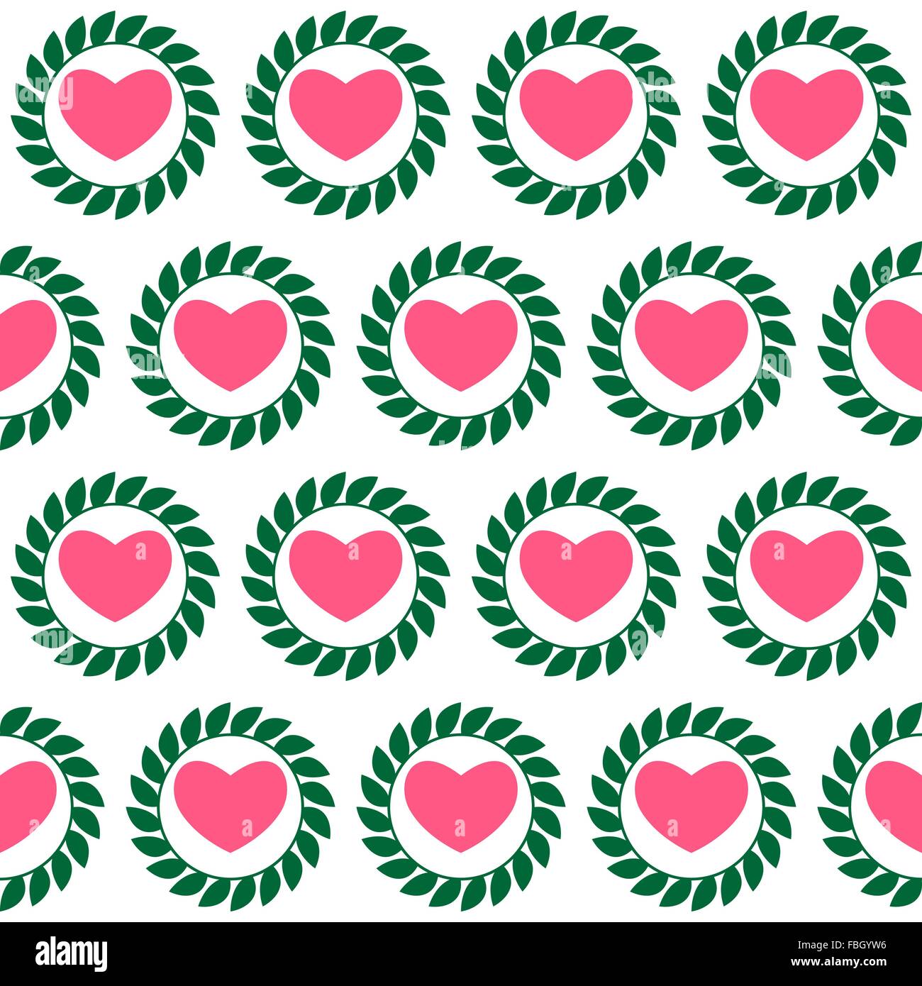 Heart Love Seamless Pattern Background Vector Illustration Stock Vector ...