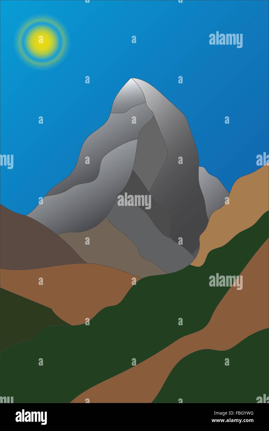 Matterhorn switzerland Stock Vector Images - Alamy