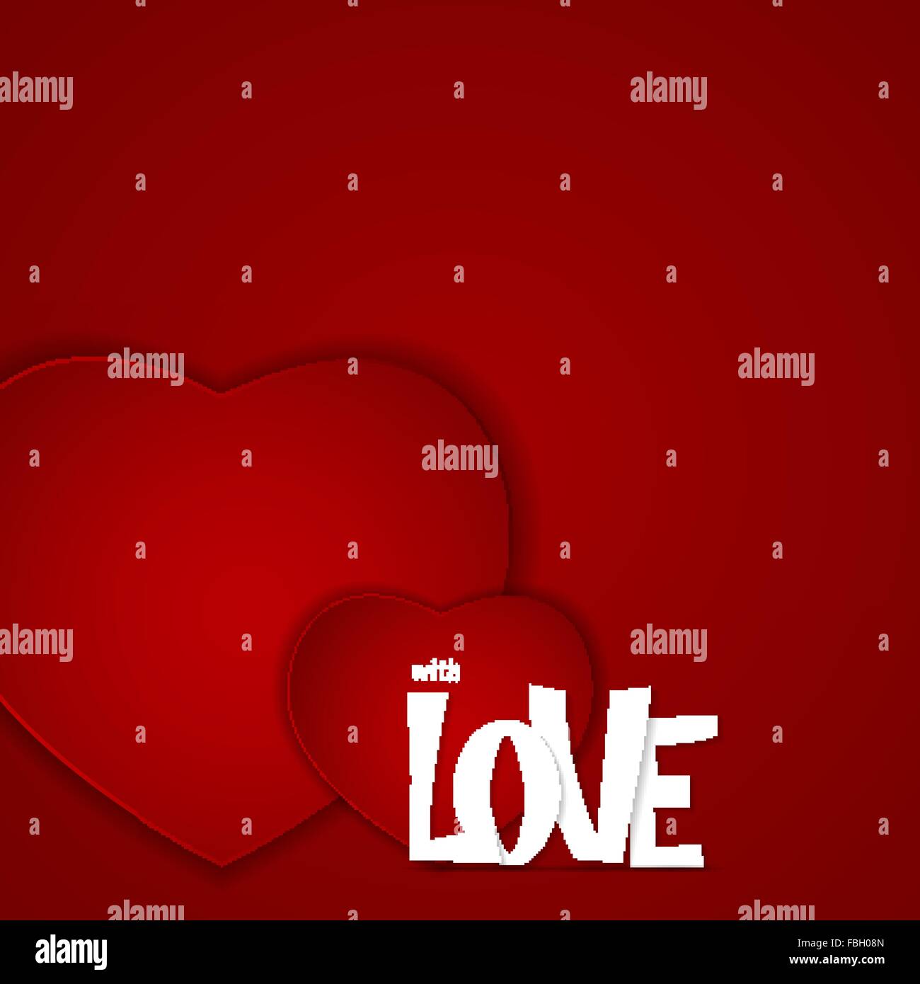 St Valentines Day Greeting Card Vector Illustration Stock Vector Image ...