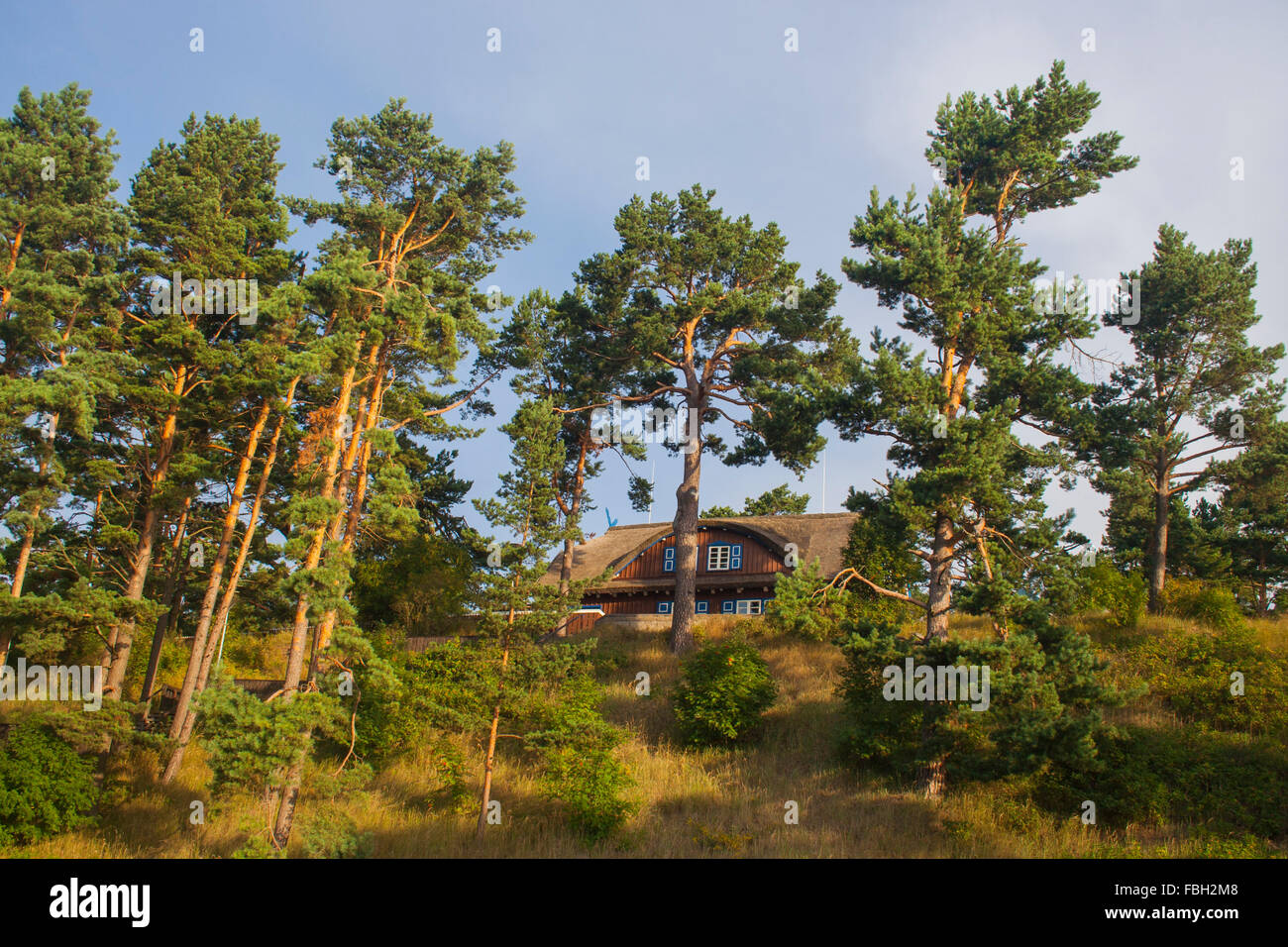 View up to the Thomas Mann House, Nida, Lithuania Stock Photo