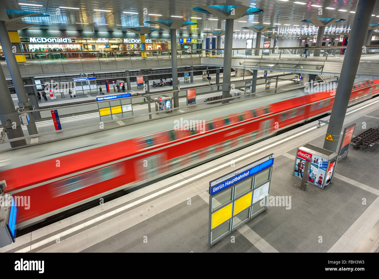 The Hauptbahnhof, or main railway station, in Berlin. Stock Photo