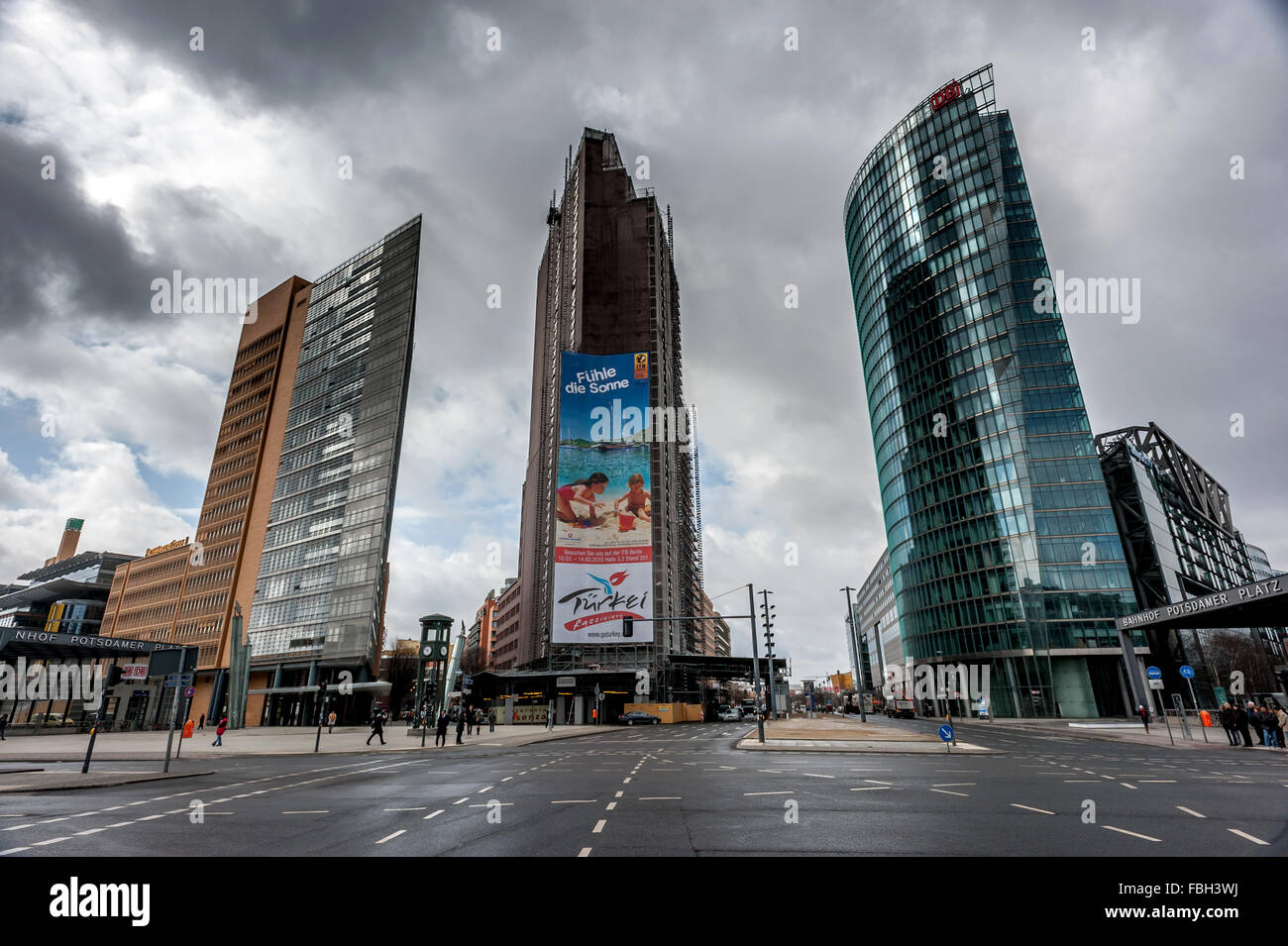 The newly-redeveloped Potsdamer Platz in Berlin Stock Photo