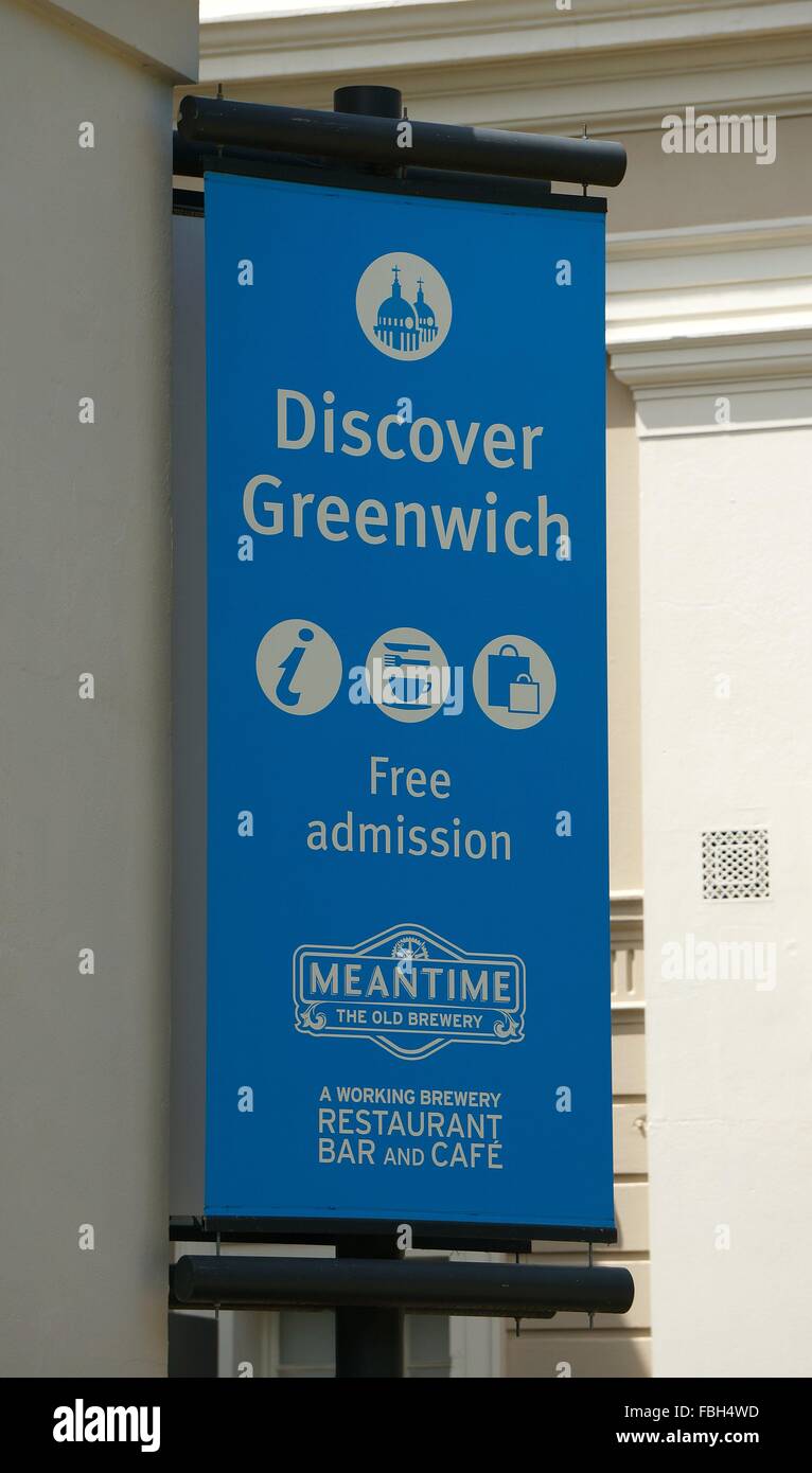 Banner Royal Greenwich In London Stock Photos Banner Royal