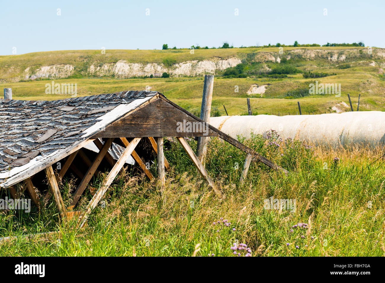 Farmstead in rural Southern Alberta Canada Stock Photo Alamy