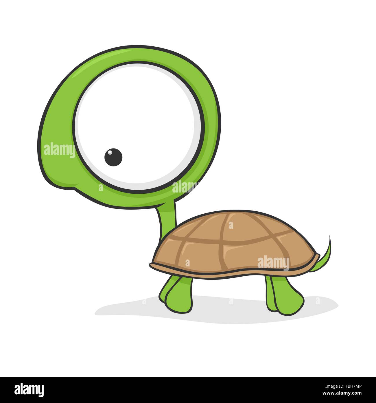 Cute cartoon turtle with huge eyes Stock Vector Image & Art - Alamy