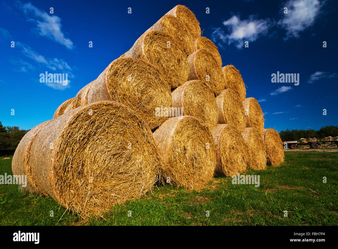 Straw bales in the Schöneberg country Stock Photo Alamy