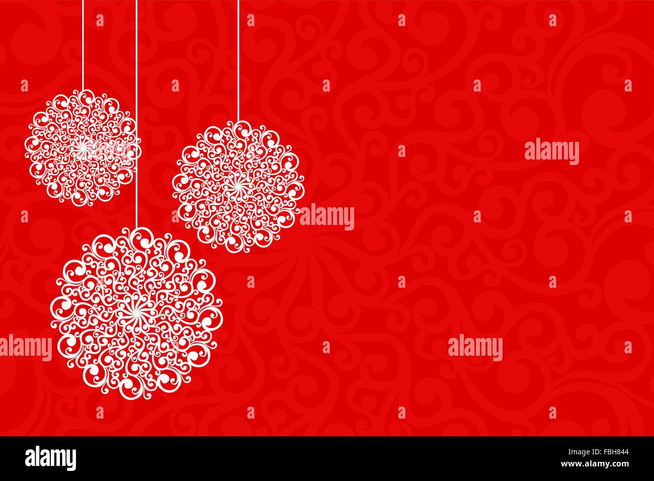 Simple Christmas card with floral motifs. Stock Vector