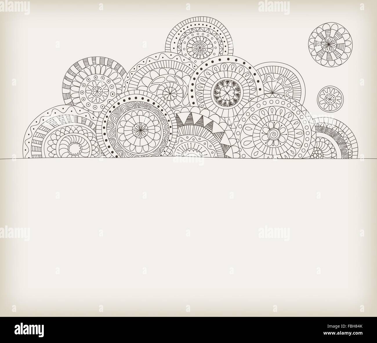 Hand drawn doodle circle frame Stock Vector Image & Art - Alamy