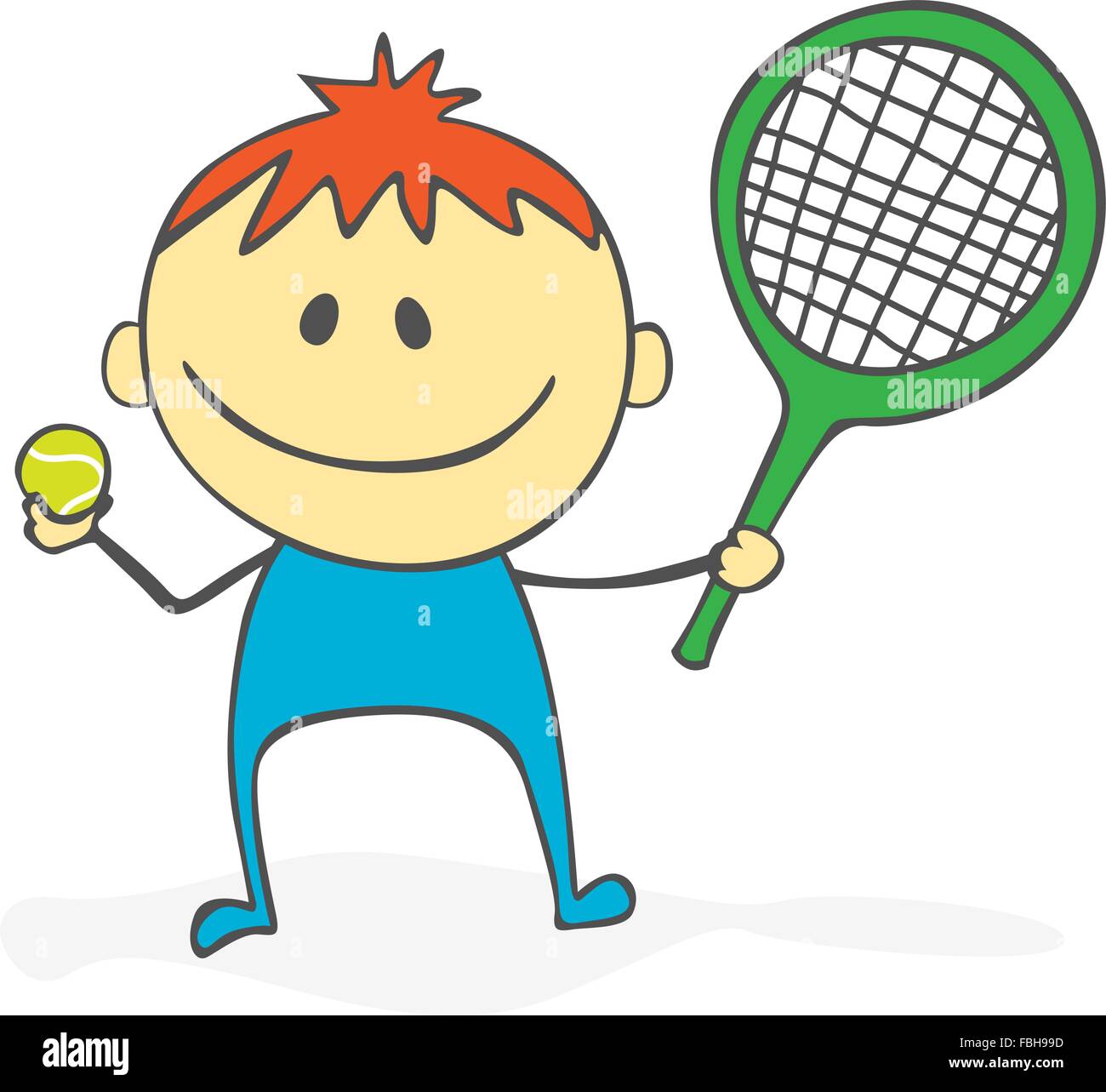 Cute tennis player cartoon Stock Vector Image & Art - Alamy