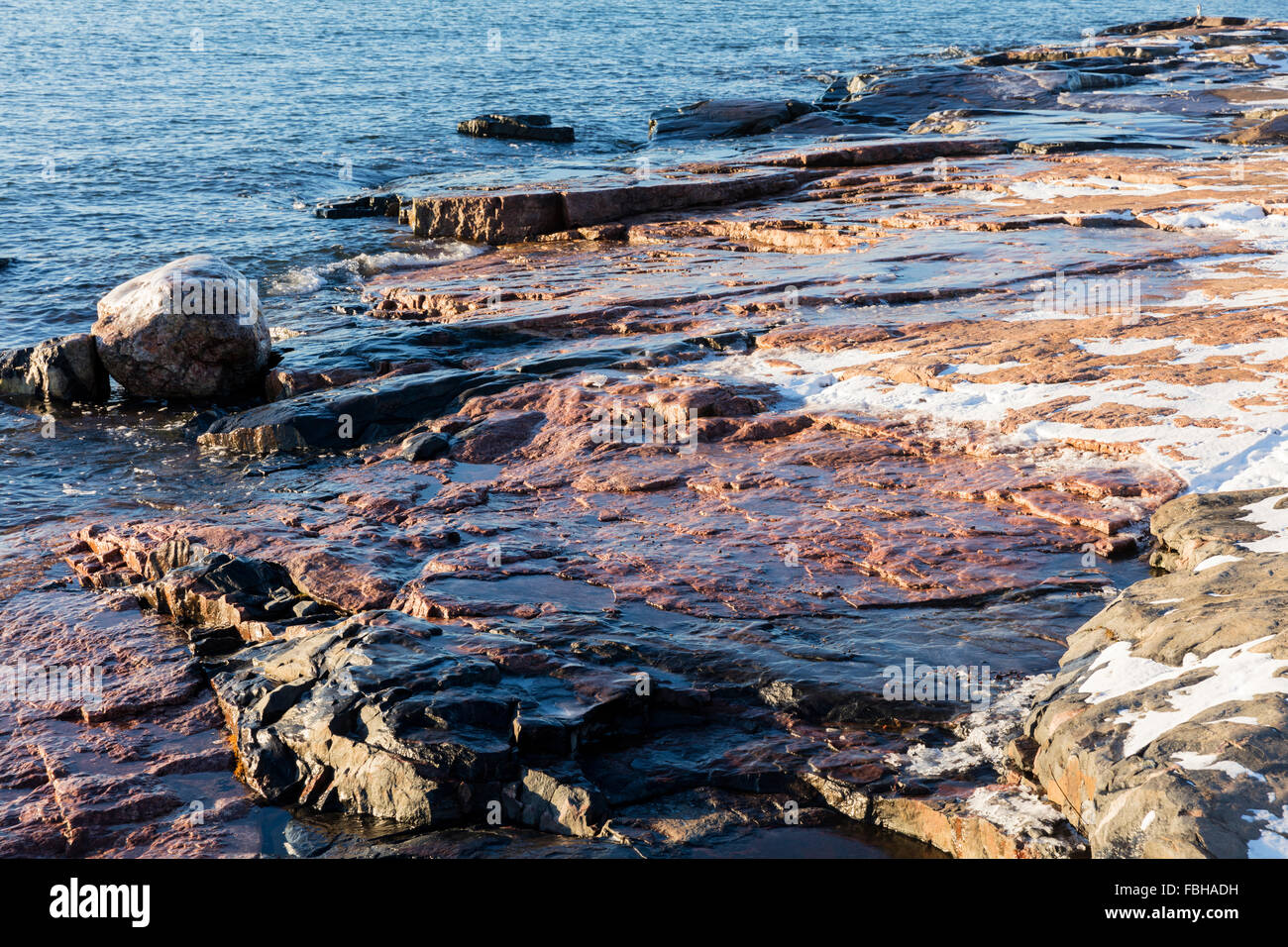 Early winter on the coast Stock Photo