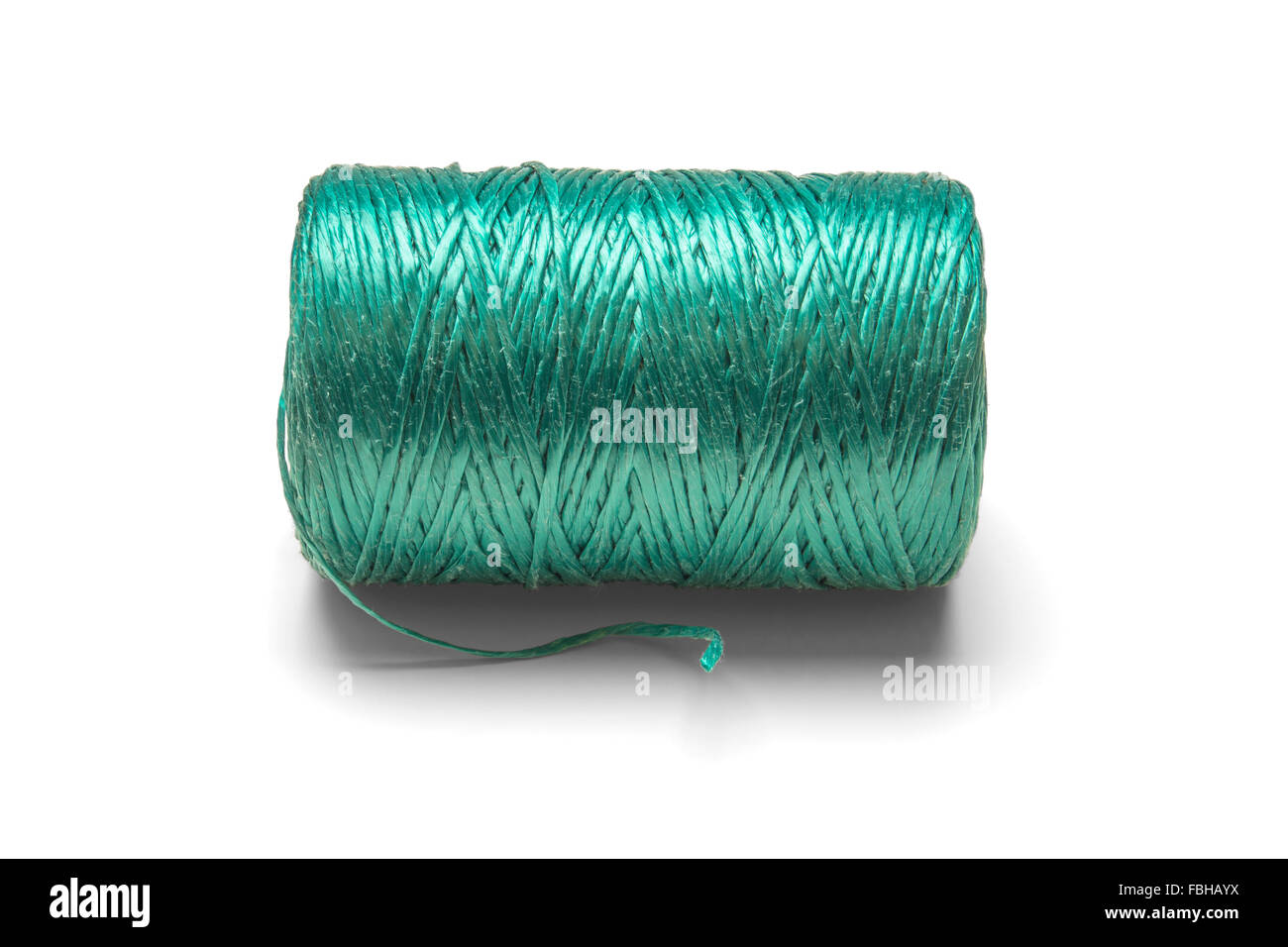 Green Polypropylene Garden String Twine isolated on white background