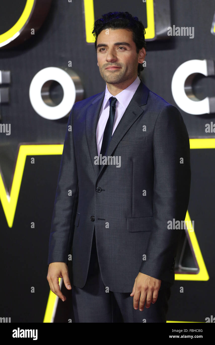 Star Wars: The Force Awakens - UK film premiere  Featuring: Oscar Isaac Where: London, United Kingdom When: 16 Dec 2015 Stock Photo