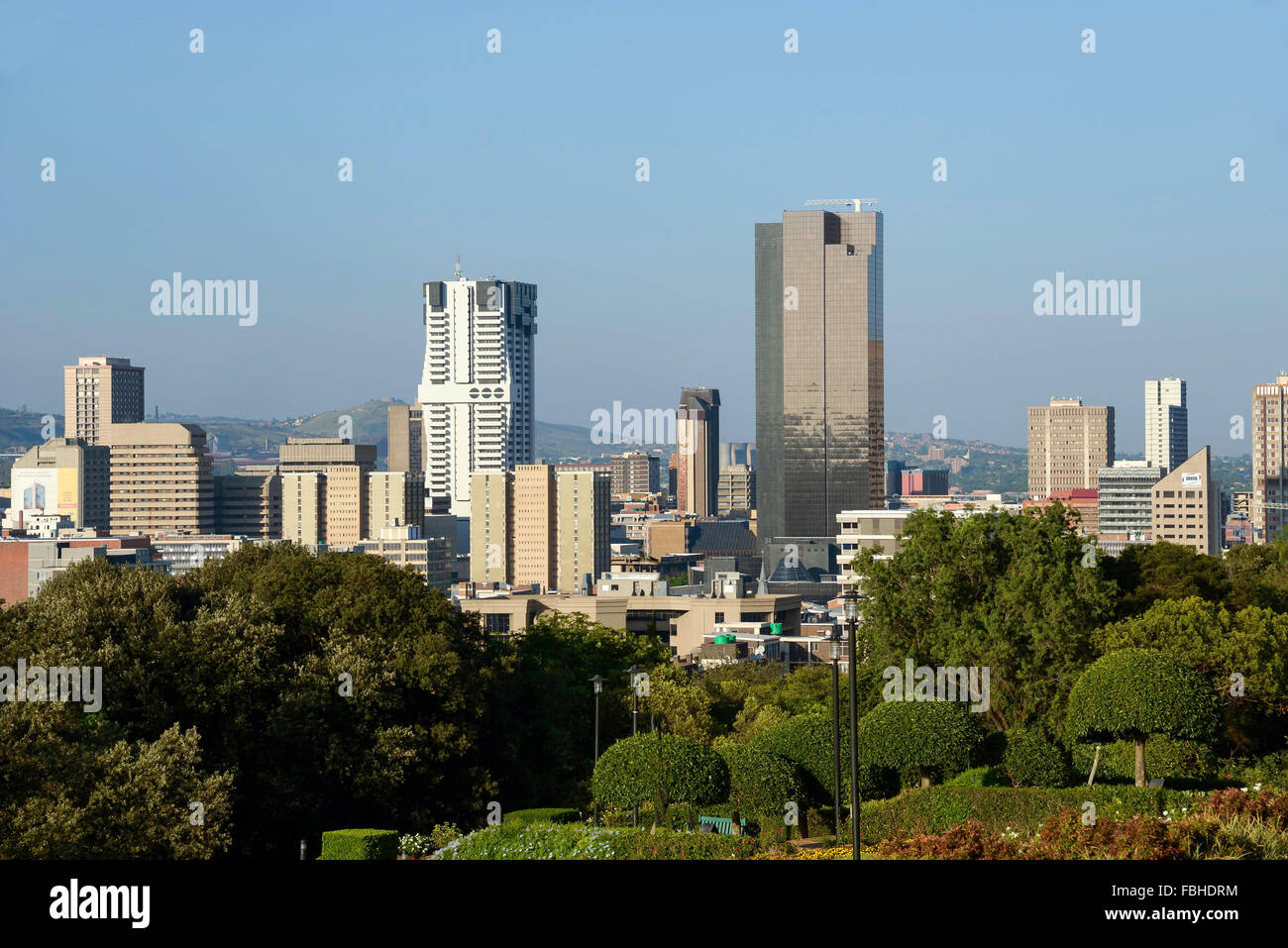City CBD and terraced gardens from Meintjieskop, Pretoria, City of