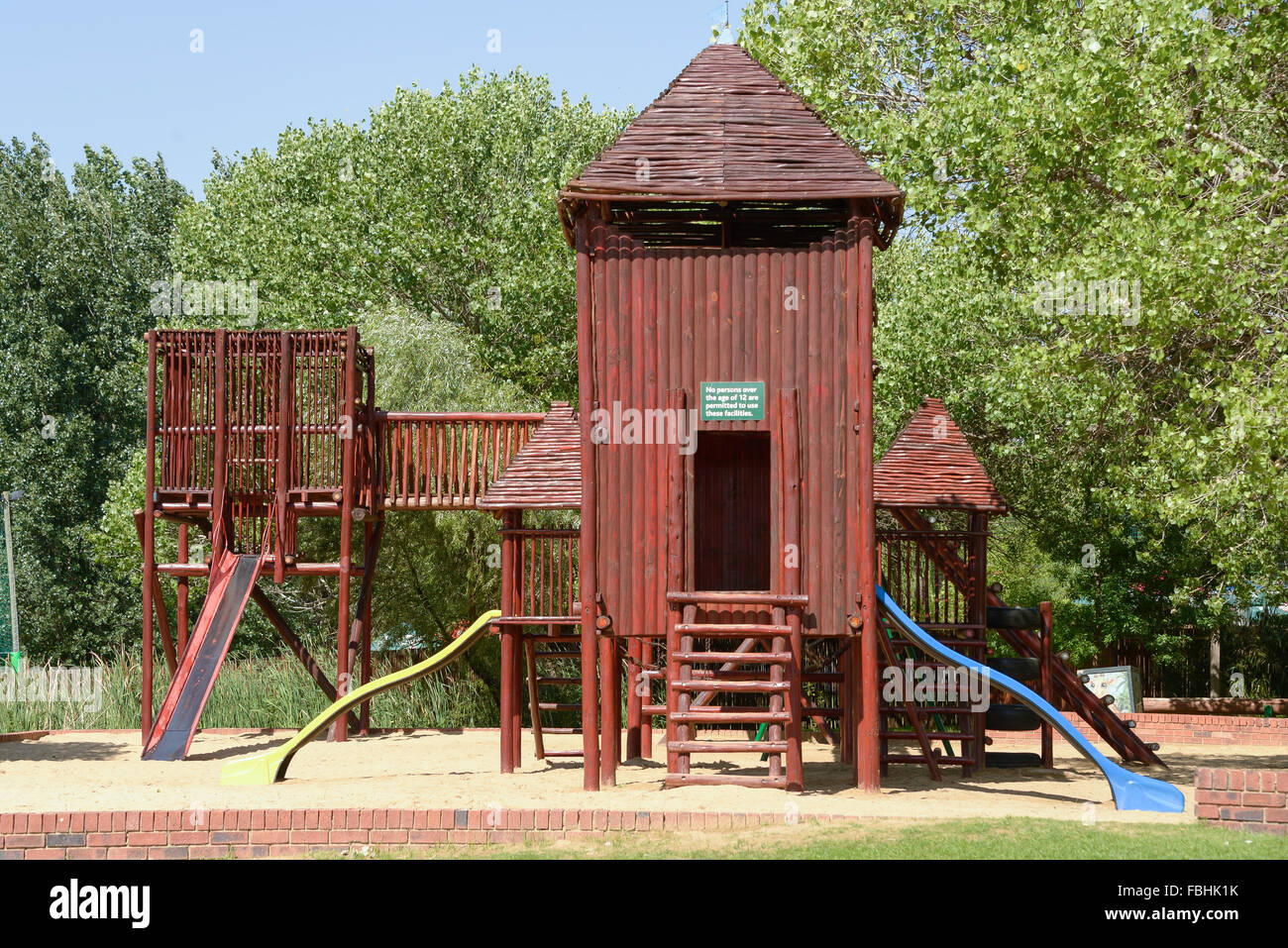 Children's playground at at Emerald Resort & Casino, Vanderbijlpark, Emfuleni Municipality, Gauteng Province, Republic of South Stock Photo