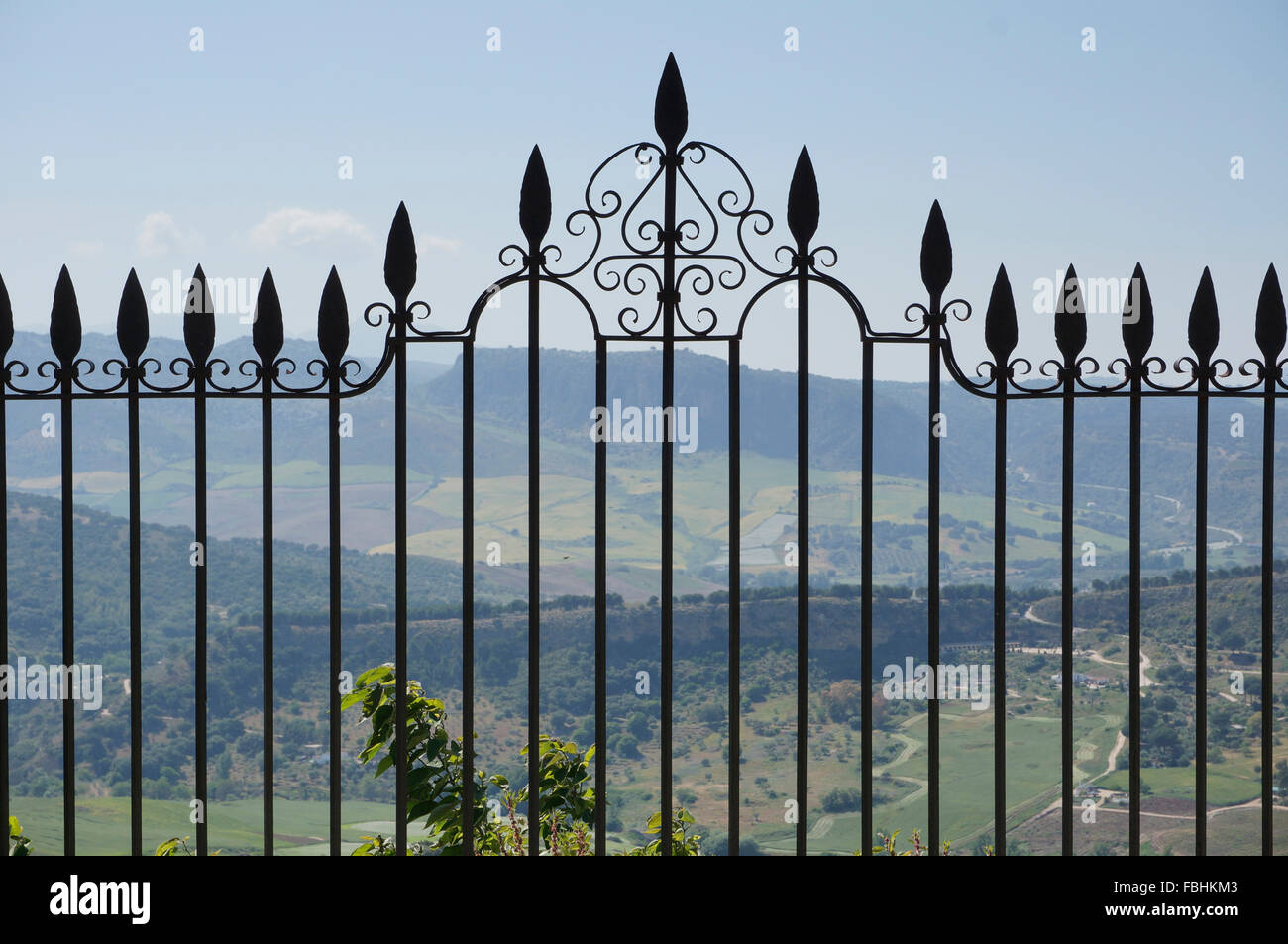 Arrow railing in Ronda Stock Photo - Alamy