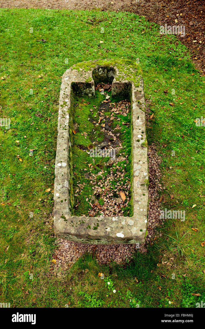 historical stone coffin Stock Photo