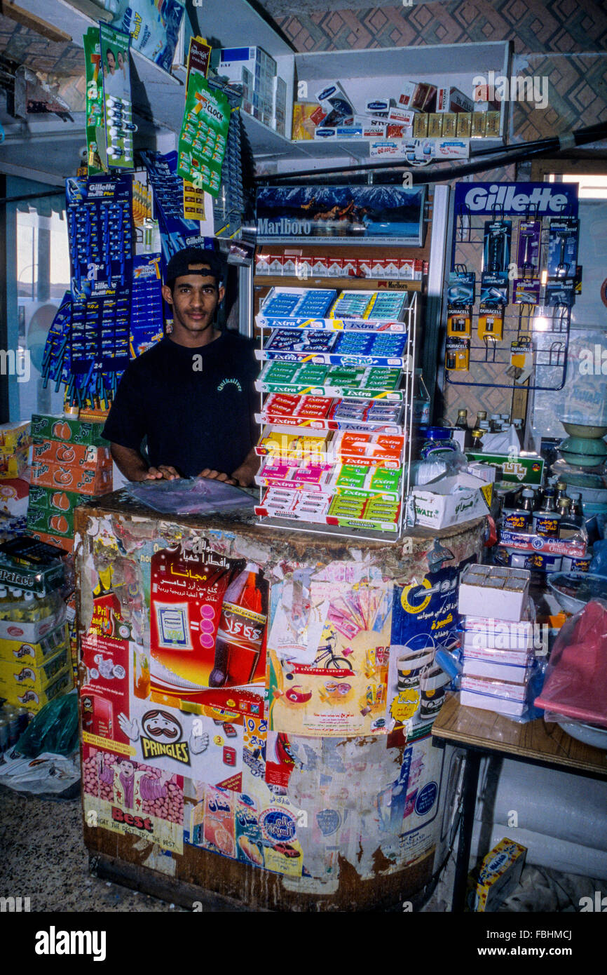 Oman.  Roadside Sundries Shop, near Nizwa. Stock Photo