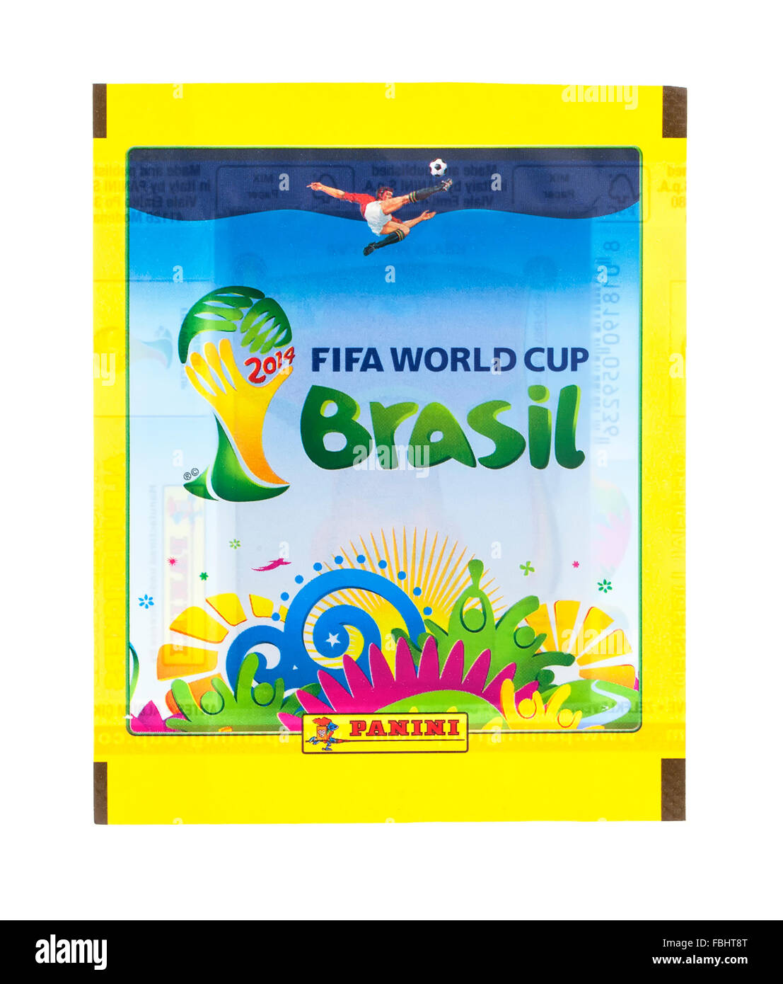 Panini FIFA World Cup 2014 Stickers on a white background Stock Photo