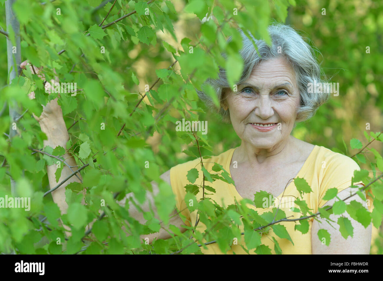 Woman elder walk hi-res stock photography and images - Alamy