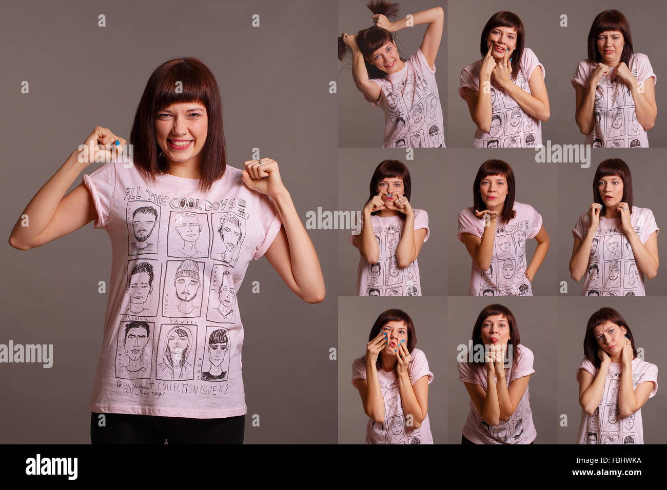 Fear emotions collage woman hi-res stock photography and images - Alamy