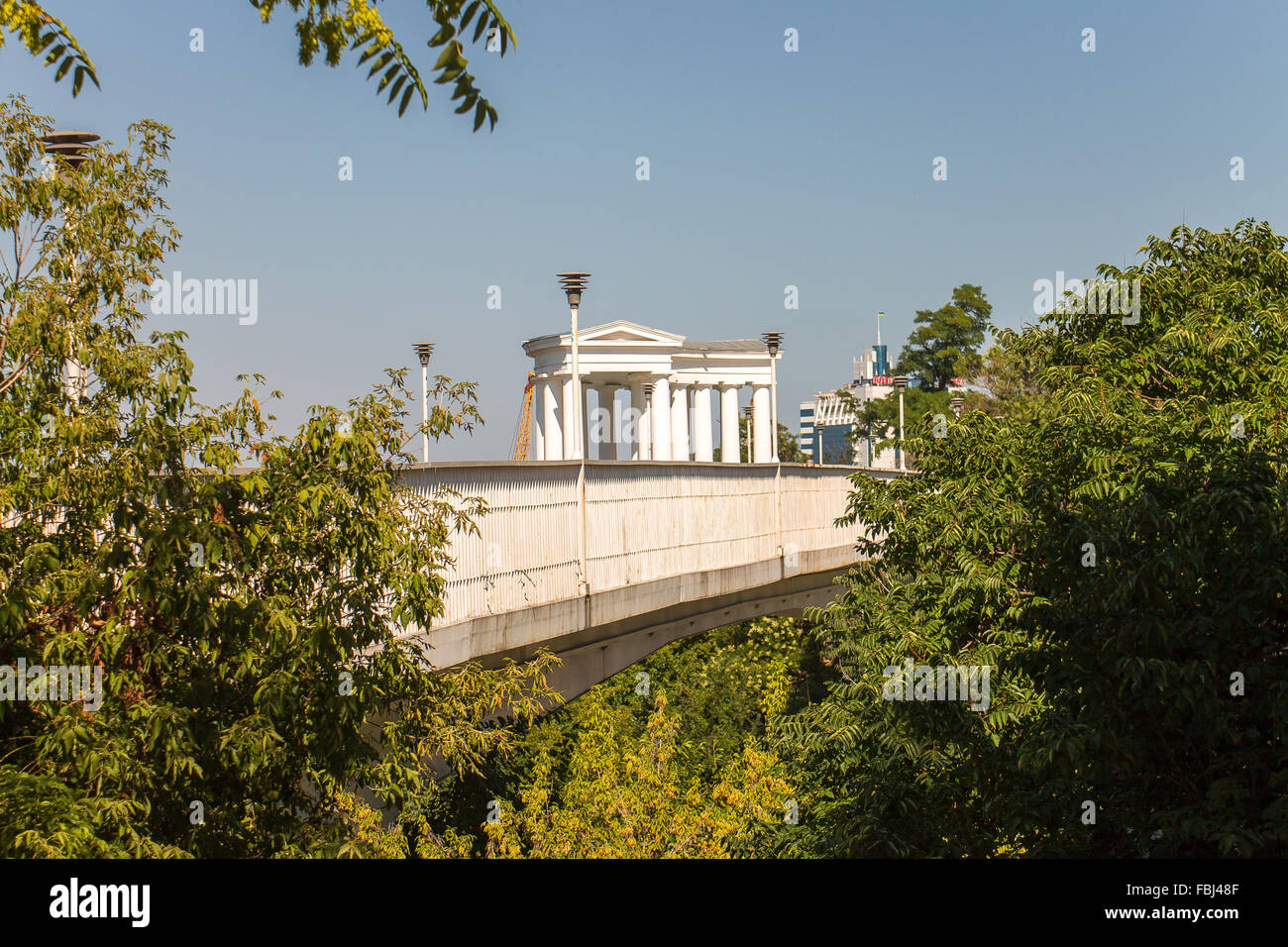 Pedestrian bridge in Odessa in the summer. Ukraine Stock Photo Alamy