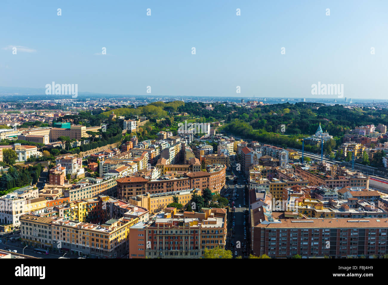 View Over Rome Tourism and sightseeing, view from above over the city of Rome, Italy ...