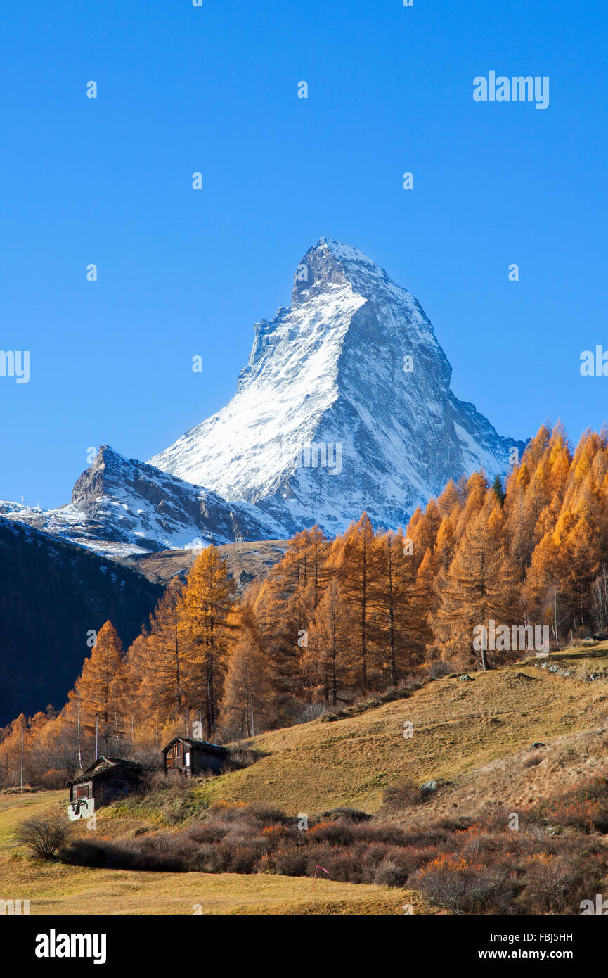The Matterhorn, Valais, Switzerland Stock Photo