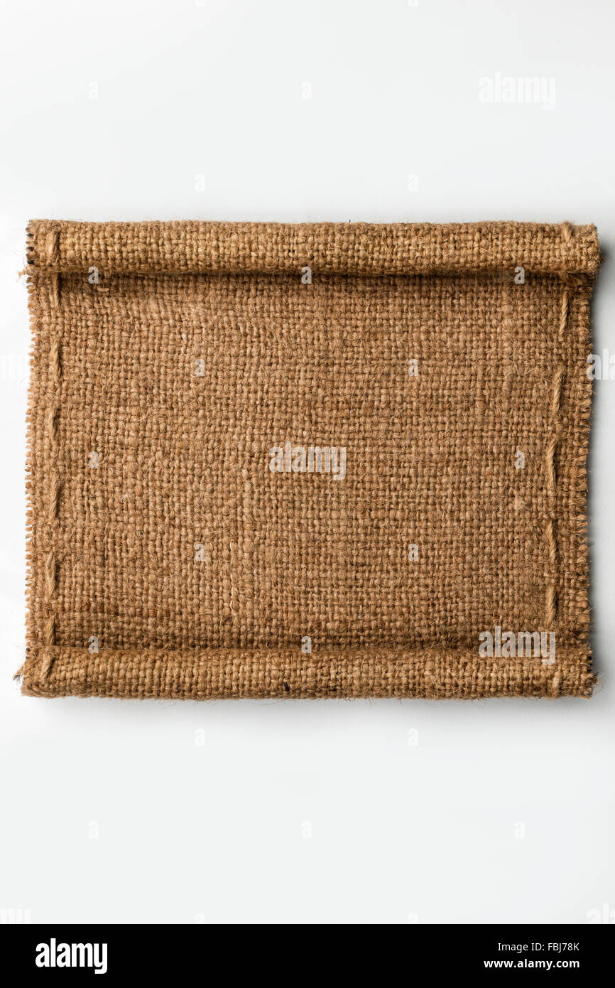 Sacking wrapped in manuscript form, on a white background Stock Photo ...